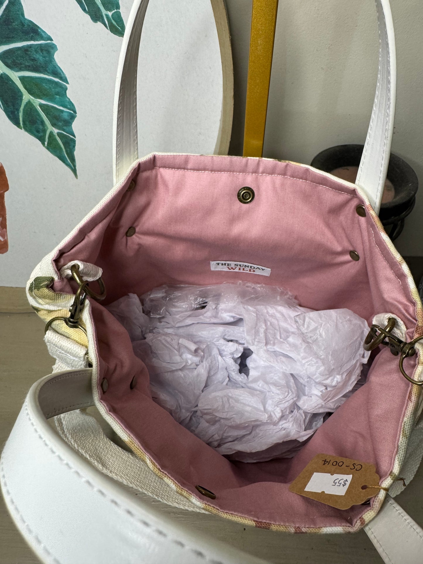 Light Floral - Up-cycled Tote/Crossbody