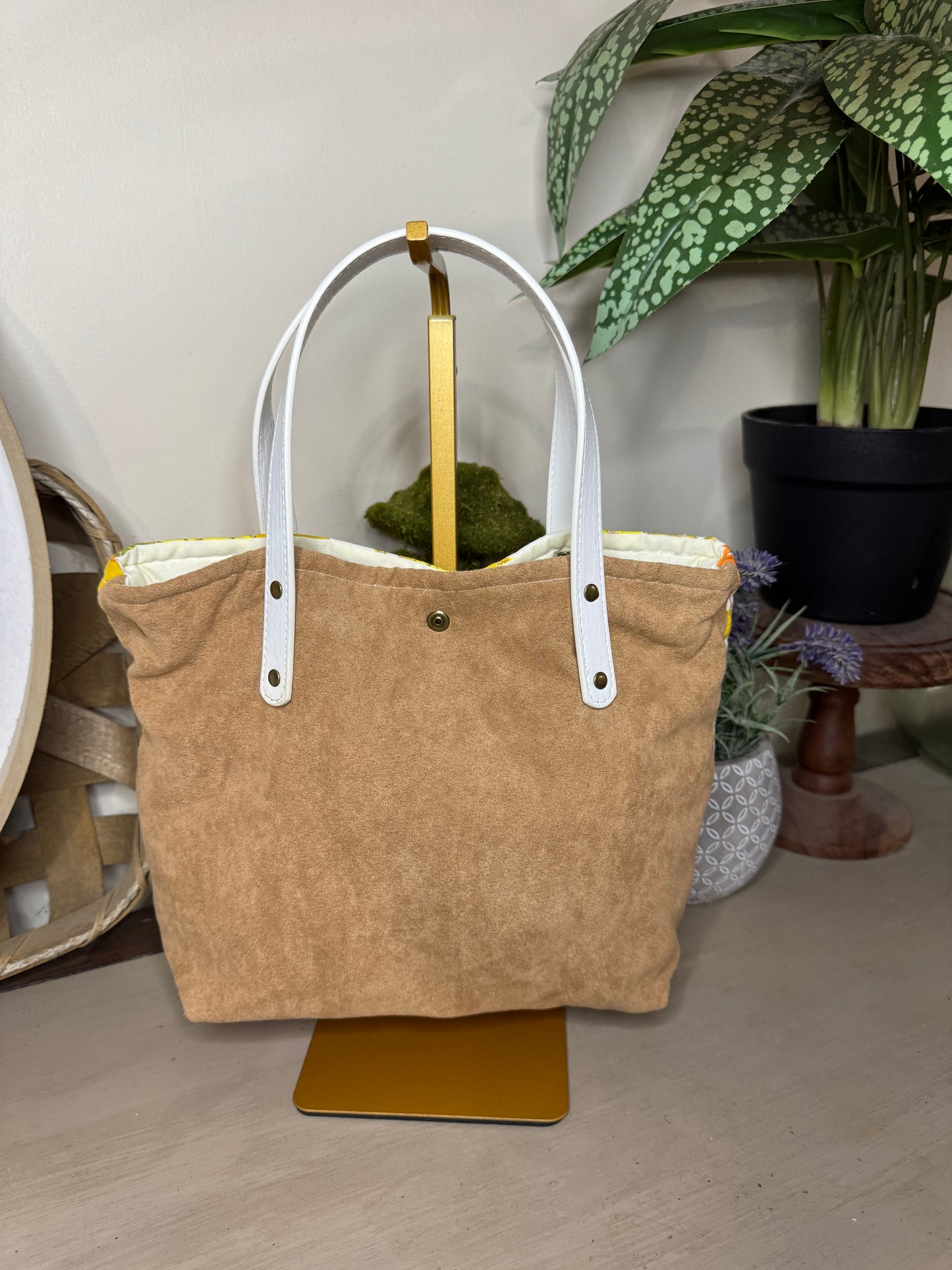 Retro Floral - Up-cycled Tote/Crossbody