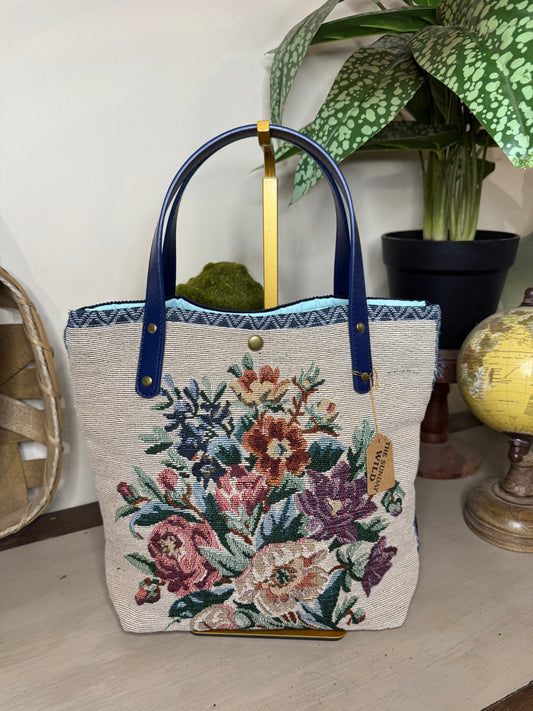 Bouquet Tapestry - Up-cycled Tote/Crossbody