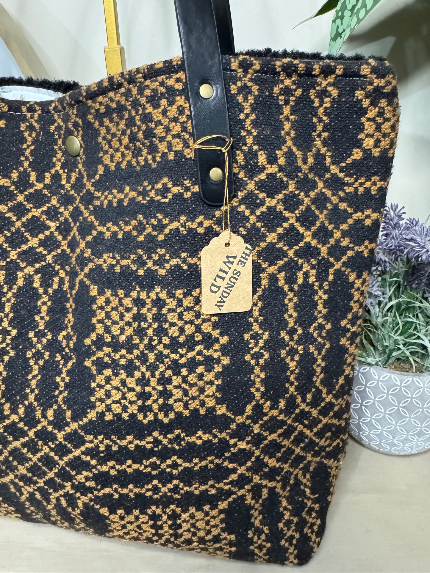 Woven Patterned - Up-cycled Tote