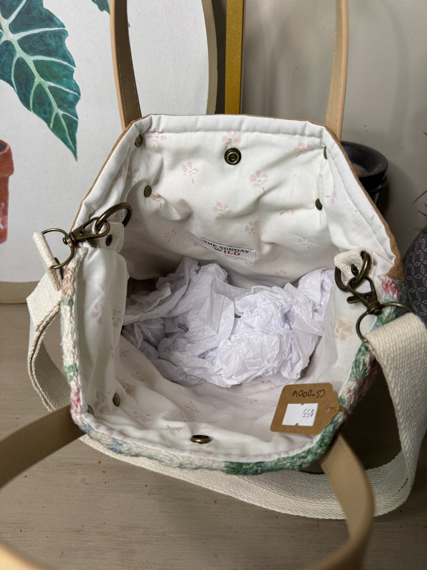 Floral Tapestry - Up-cycled Tote/Crossbody