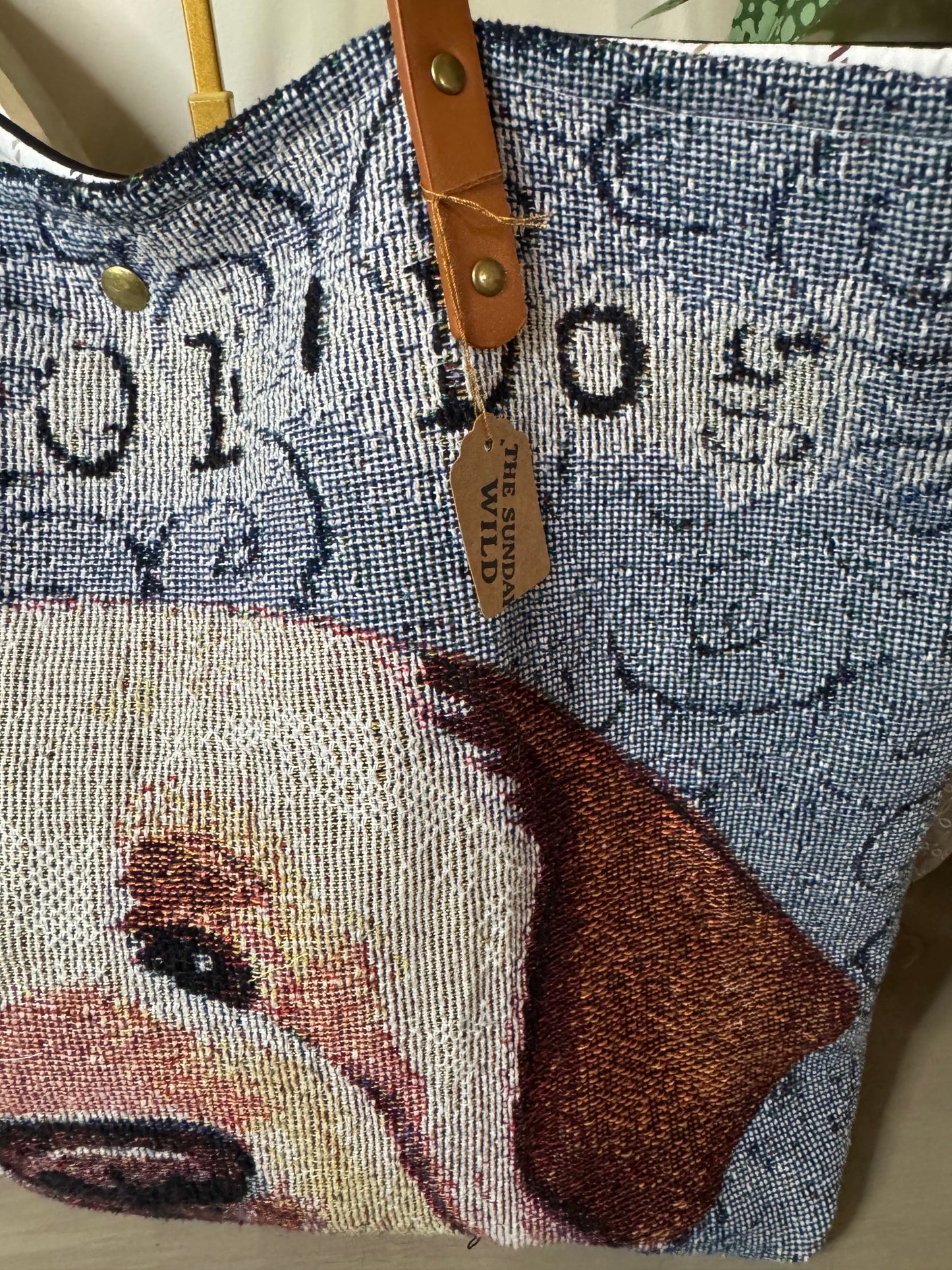 Good Ol’ Dog Labrador - Up-cycled Oversized Tote