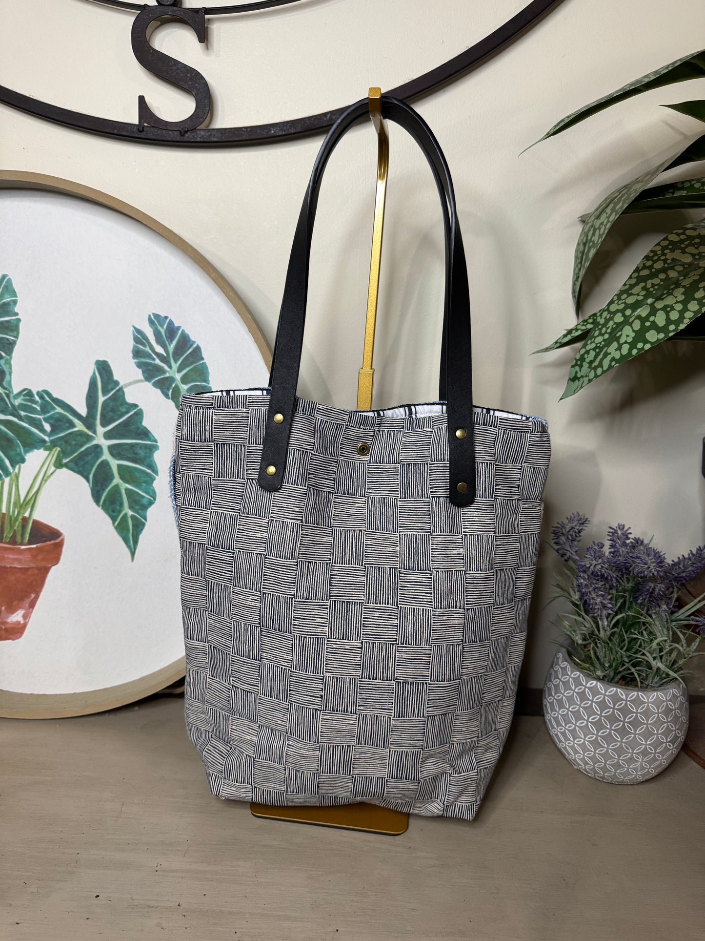 Lighthouse Tapestry - Up-cycled Tote