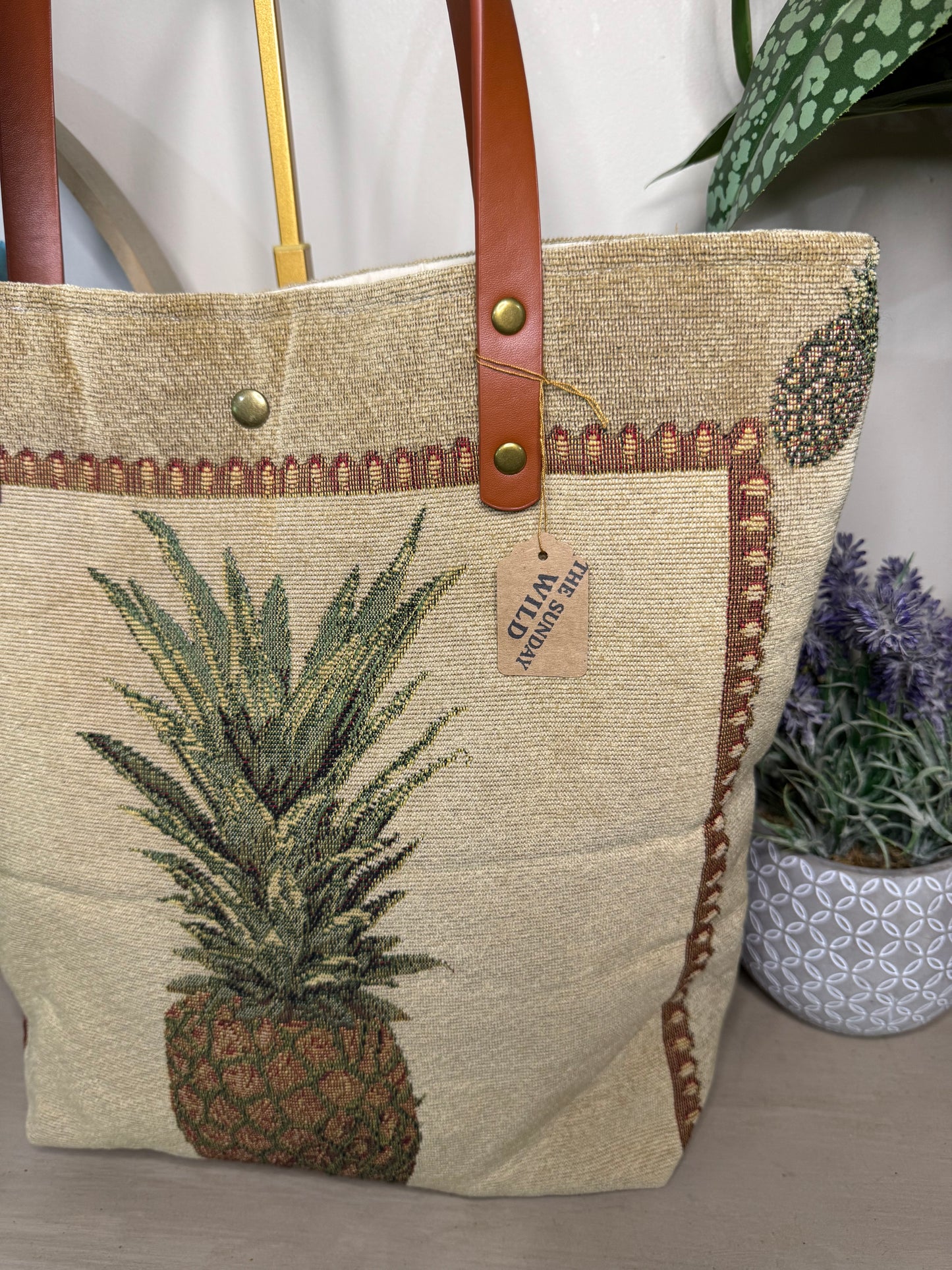 Pineapple - Up-cycled Tote