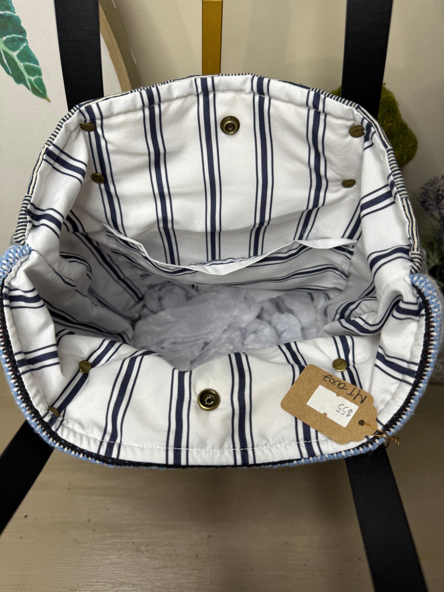 Lighthouse Tapestry - Up-cycled Tote