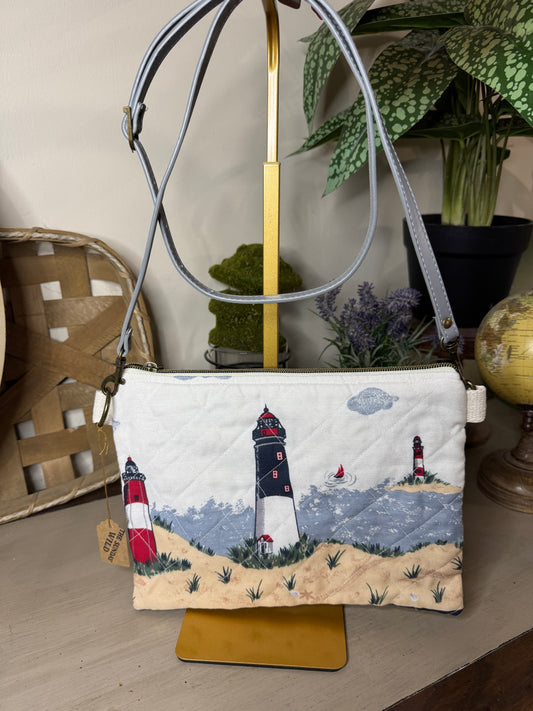 Quilted Lighthouse - Up-cycled Crossbody