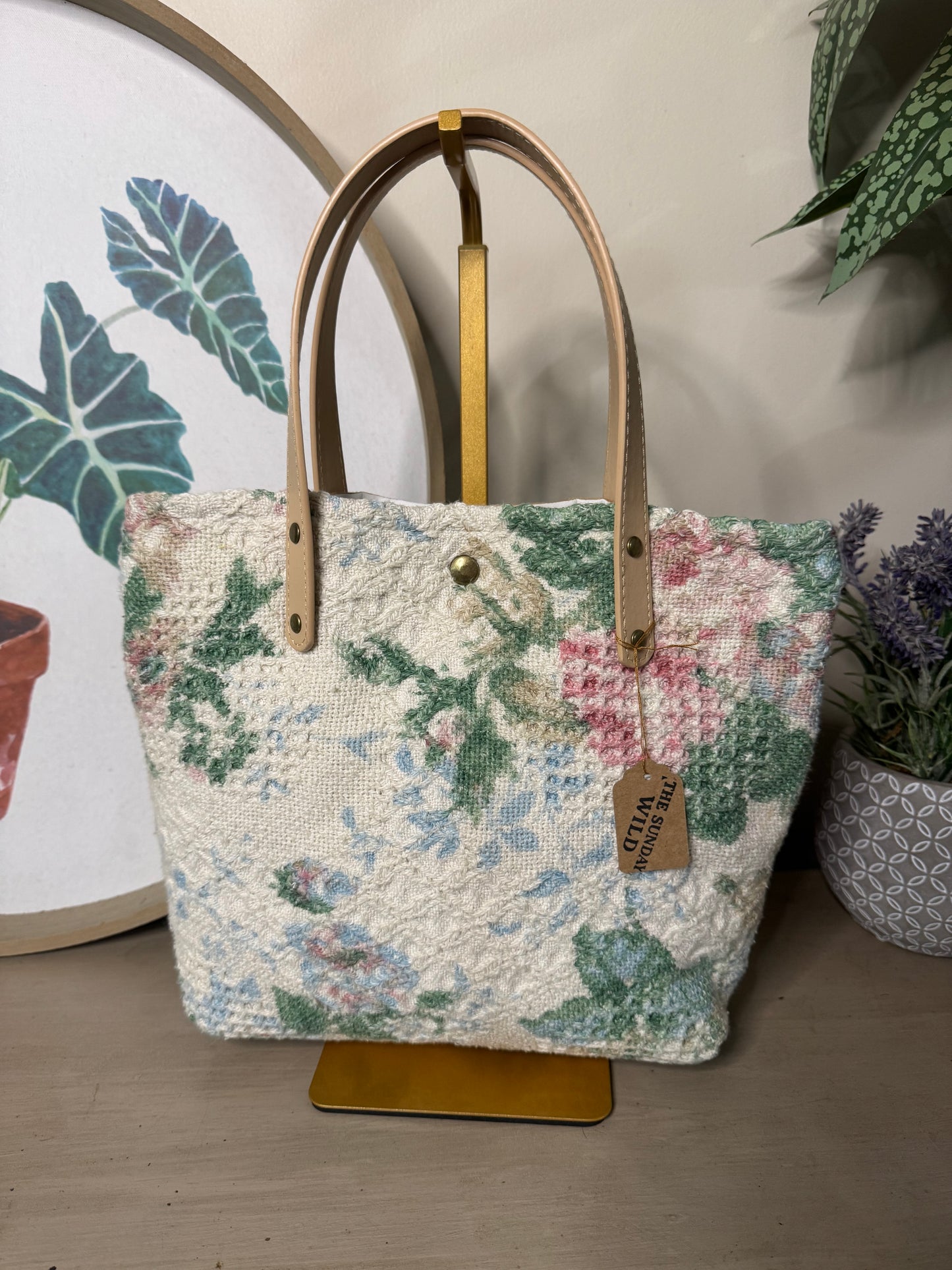 Floral Tapestry - Up-cycled Tote/Crossbody