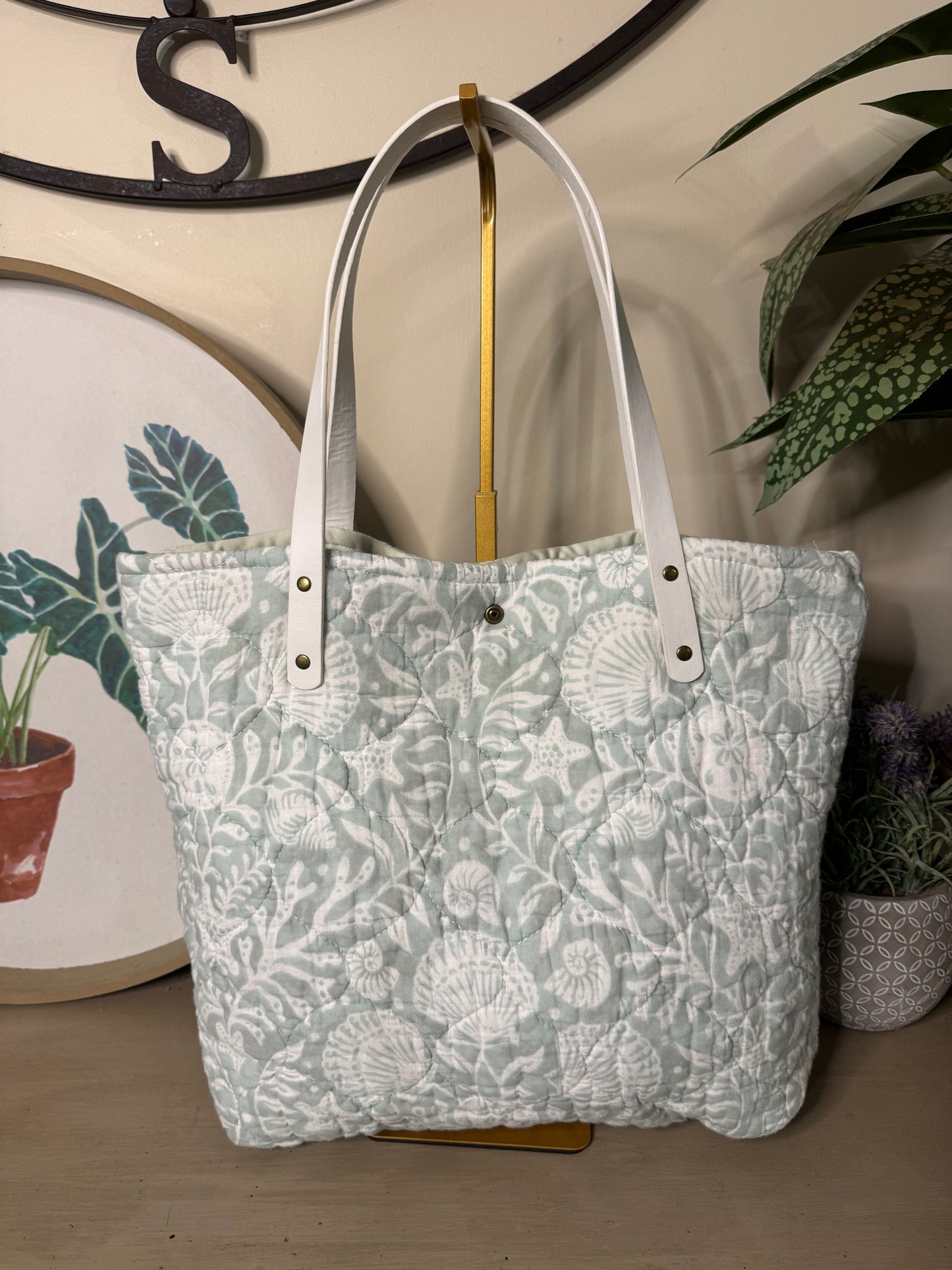 Coastal Quilt - Up-cycled Tote
