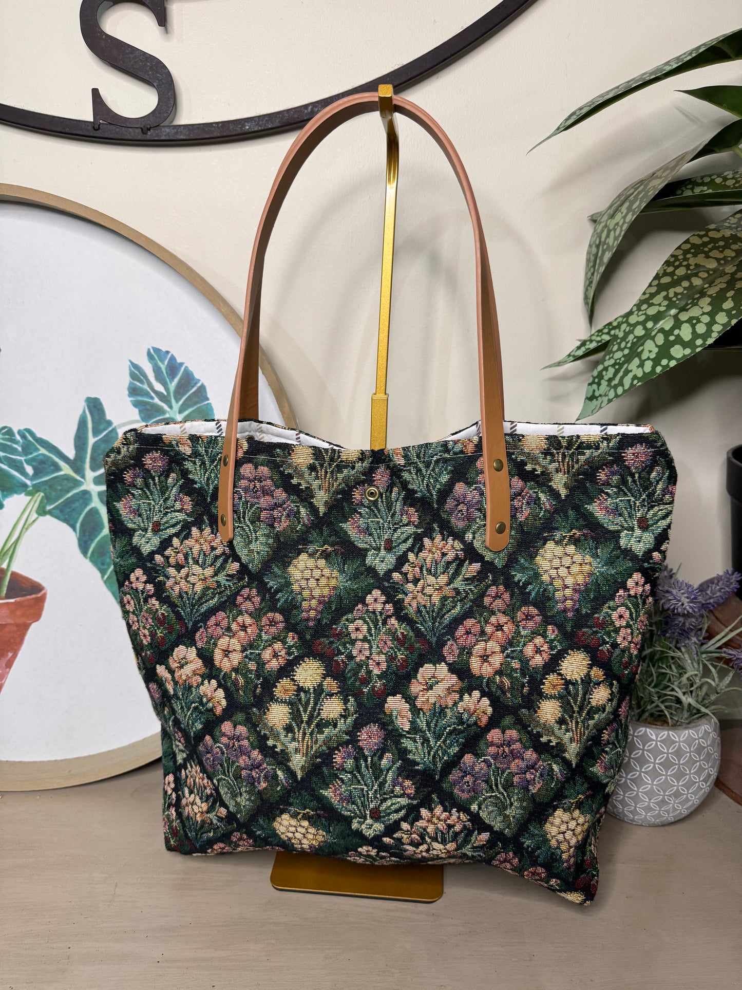 Moody Garden - Up-cycled Tote