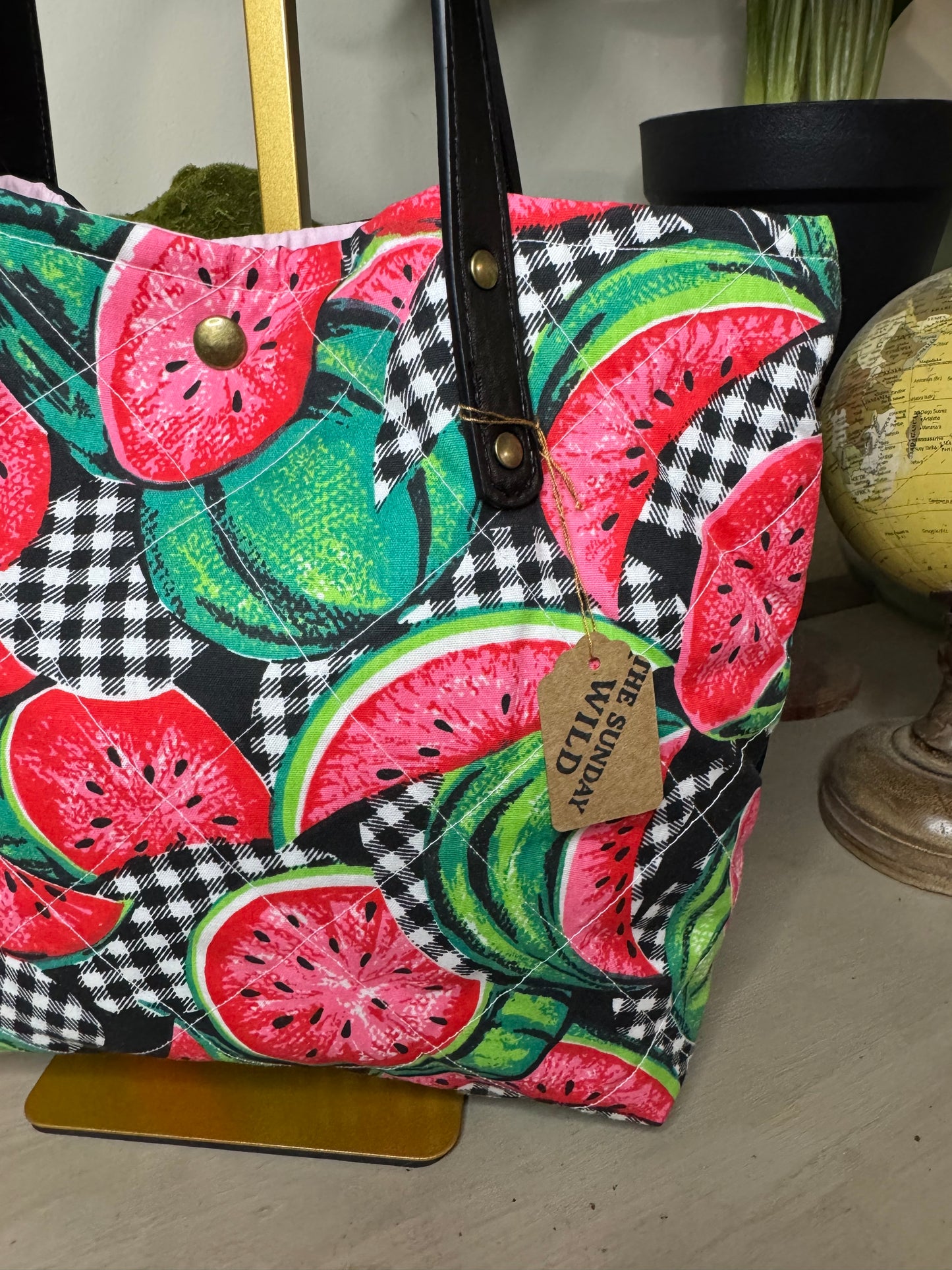 Watermelon Sugar - Up-cycled Tote/Crossbody