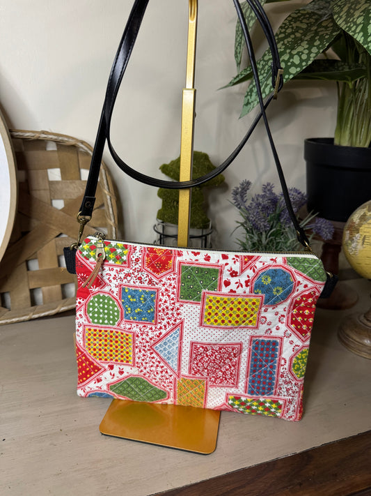 Vintage Picnic - Up-cycled Crossbody