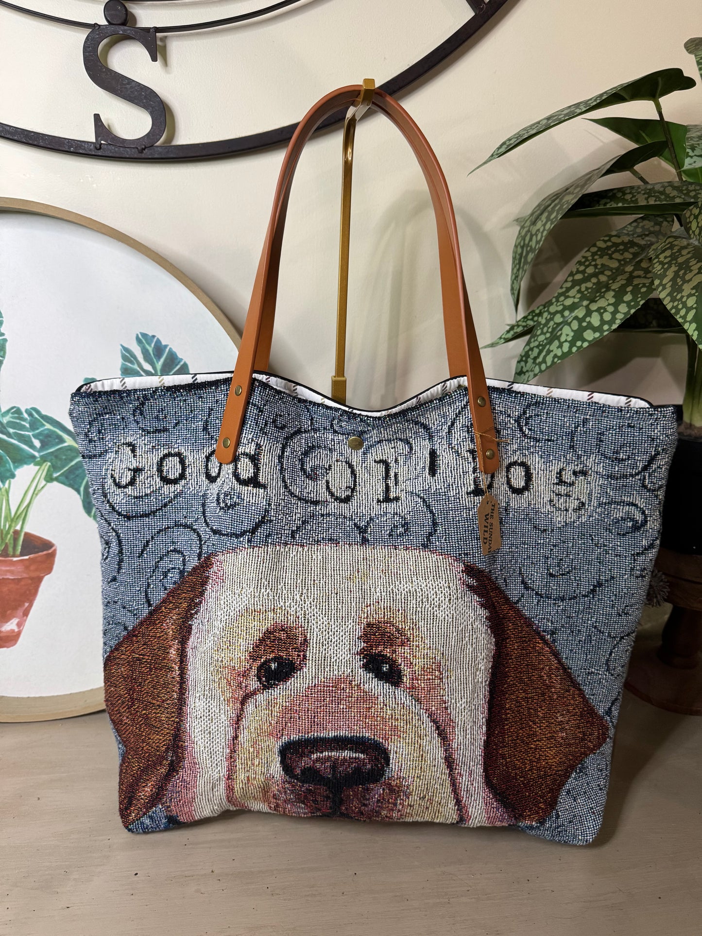 Good Ol’ Dog Labrador - Up-cycled Oversized Tote