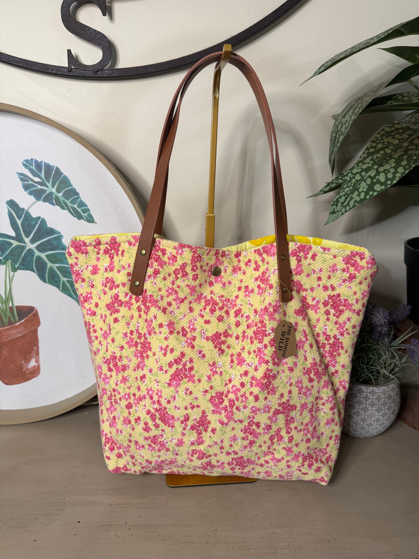 Wildflowers - Up-cycled Tote