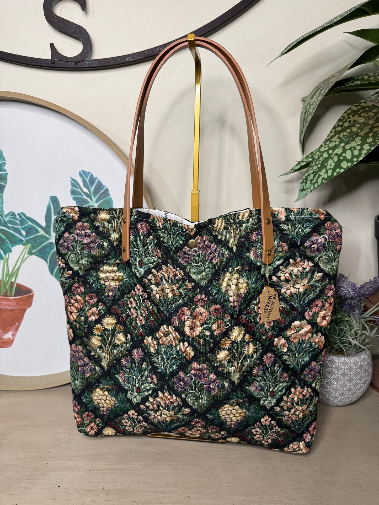 Moody Garden - Up-cycled Tote
