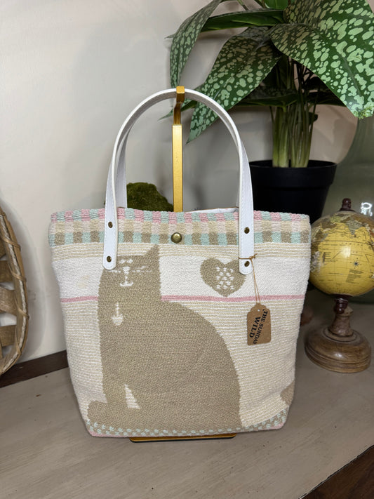 Cat Tapestry - Up-cycled Tote/Crossbody