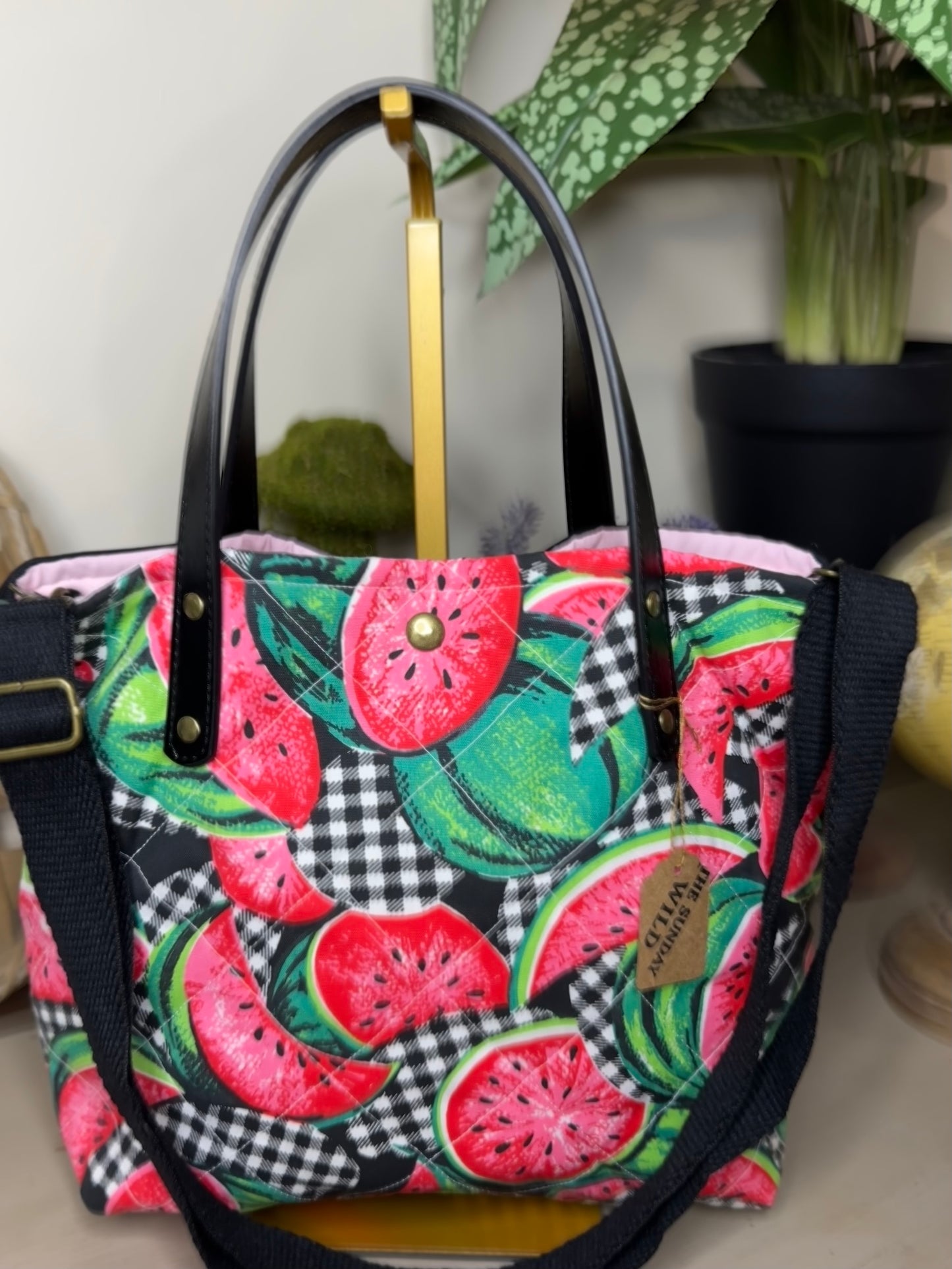 Watermelon Sugar - Up-cycled Tote/Crossbody